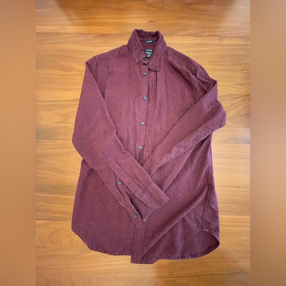 J. Crew Red Plaid Button Down